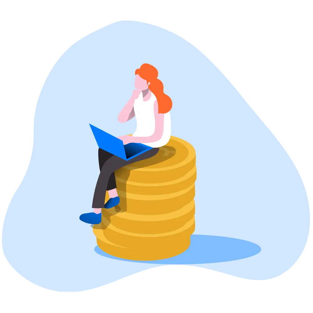 Girl on coins